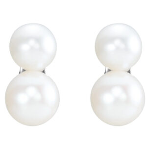 Two-Stone Pearl Ear Climbers