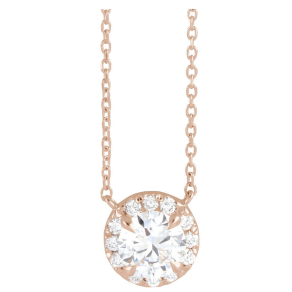 French-Set Halo-Style Necklace or Center
