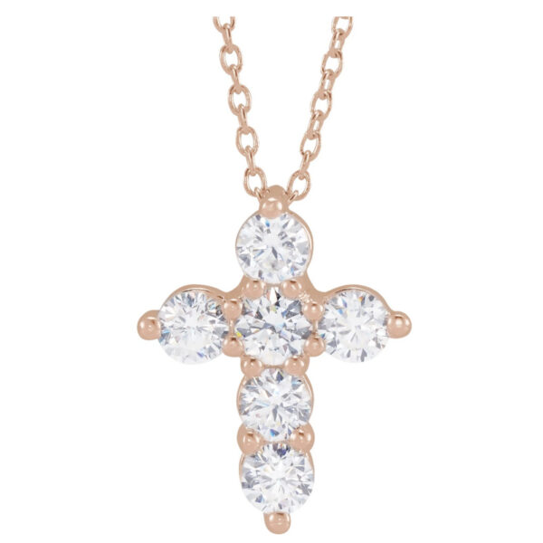 Lab-Grown Diamond Cross Necklace