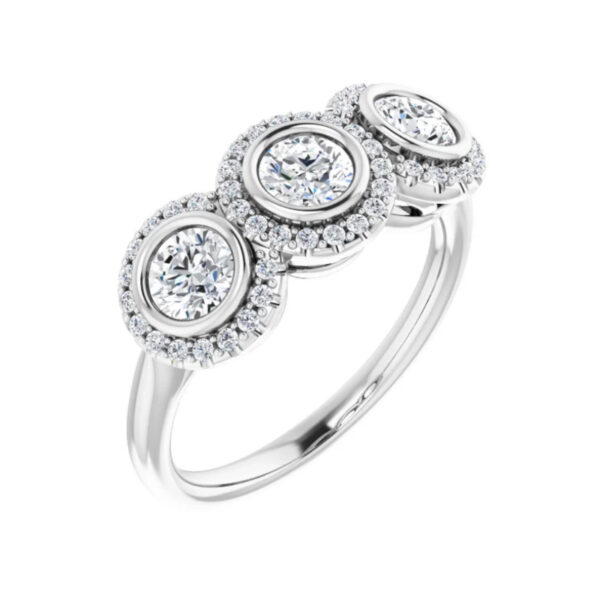 Three-Stone Anniversary Band