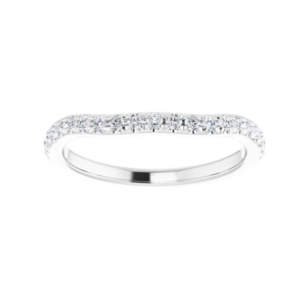 French-Set Three-Stone Engagement Ring or Band - Image 3