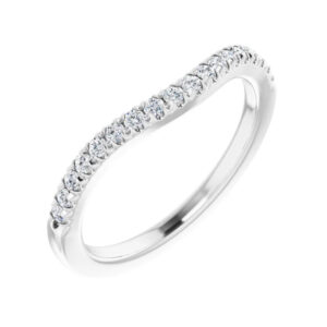 French-Set Three-Stone Engagement Ring or Band