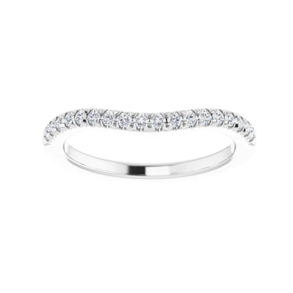 French-Set Three-Stone Engagement Ring or Band - Image 3