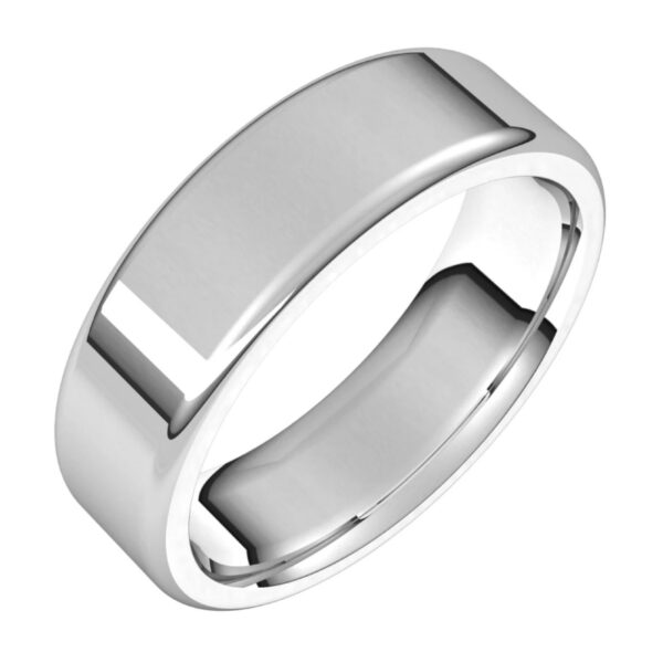 Flat Comfort Fit Round Edge Band