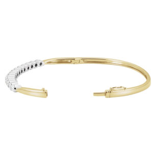 Accented Hinged Bangle Bracelet