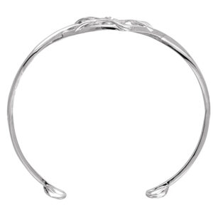 Accented Floral Cuff Bracelet