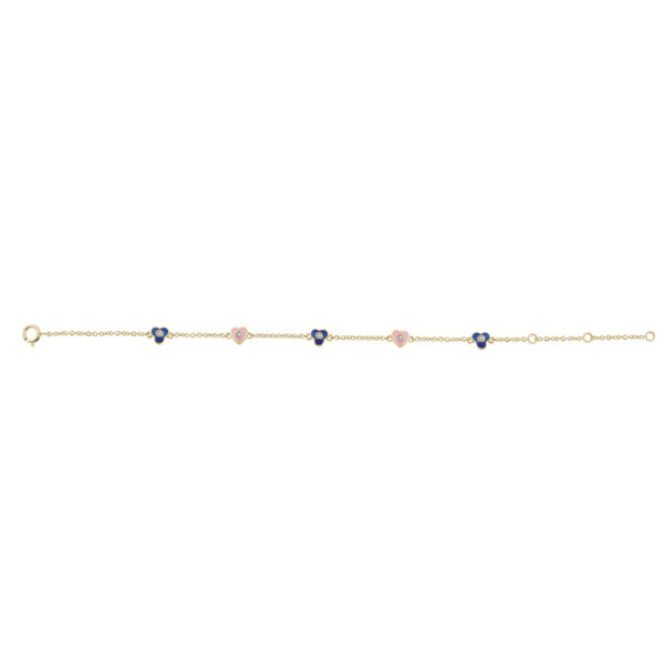 Youth Flowers & Hearts Bracelet