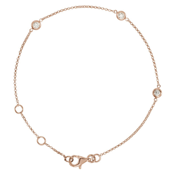 Bezel-Set Station Bracelet
