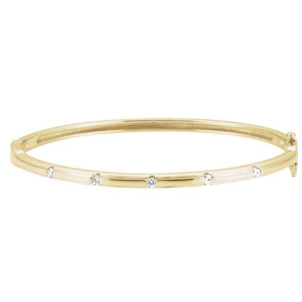Accented Hinged Bangle Bracelet