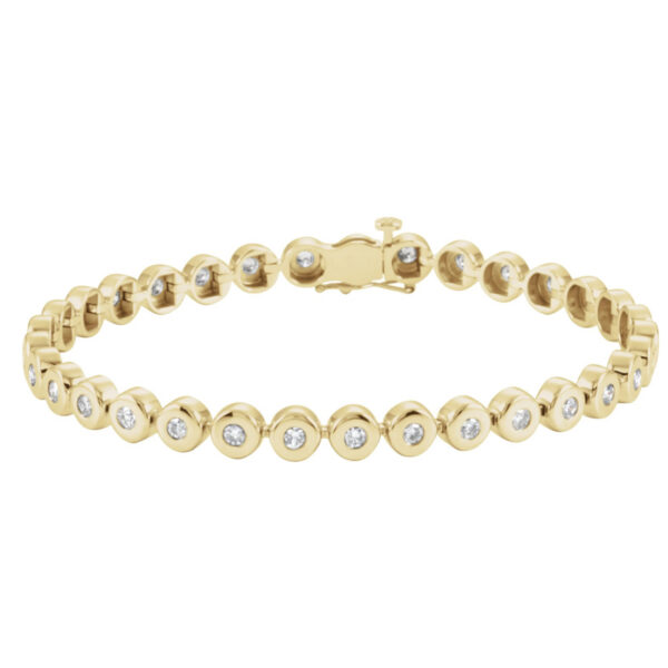 Bezel-Set Line Bracelet or Link