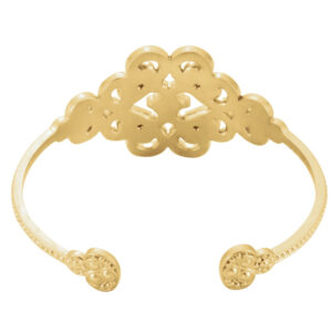 Accented Granulated Cuff Bracelet