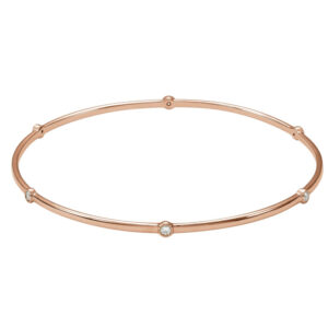 Bezel-Set Bangle Bracelet