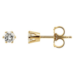 Round 6-Prong Stud Earrings