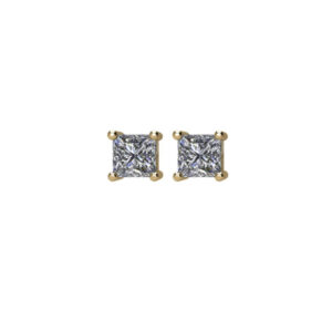 Square 4-Prong Stud Earrings