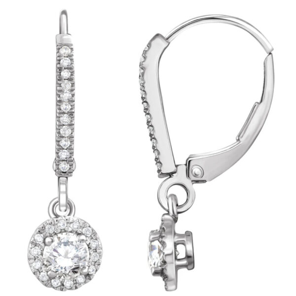 Halo-Style Lever Back Earrings