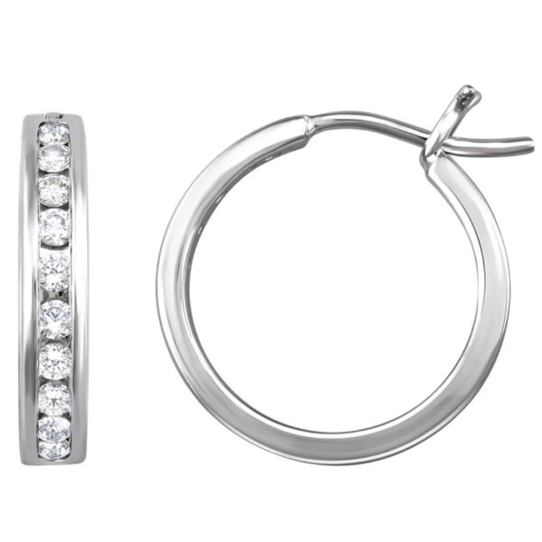 Channel-Set Hoop Earrings