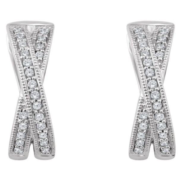 Criss-Cross Hoop Earrings - Image 2