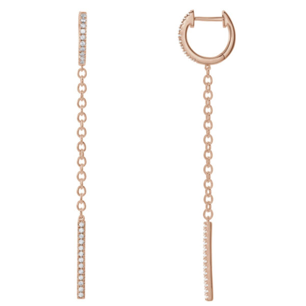 Hinged Hoop Chain Earrings