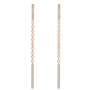 Hinged Hoop Chain Earrings