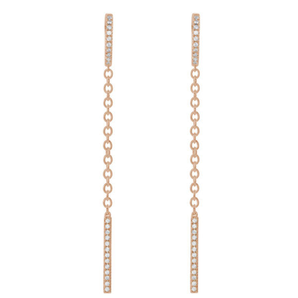 Hinged Hoop Chain Earrings - Image 2