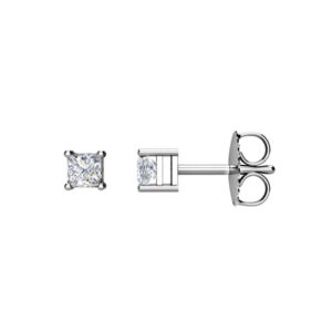 Square 4-Prong Stud Earrings