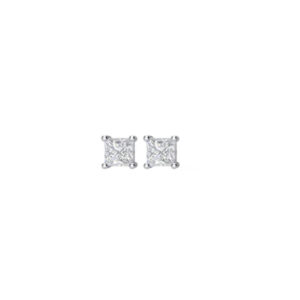 Square 4-Prong Stud Earrings