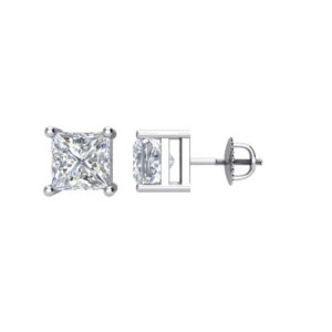 Square 4-Prong Stud Earrings