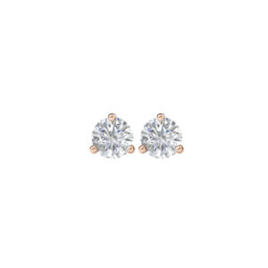 Round 3-Prong Stud Earrings
