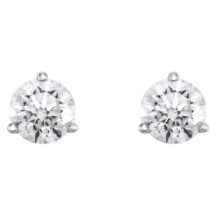 Round 3-Prong Stud Earrings