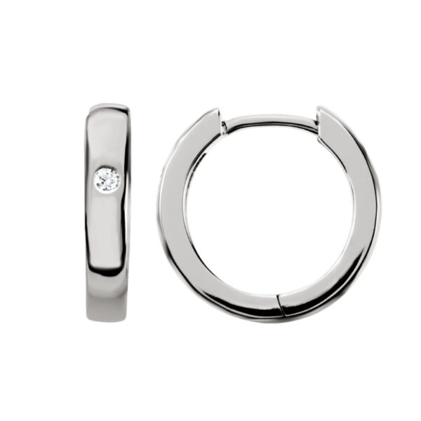 Diamond Hinged Hoop Earrings