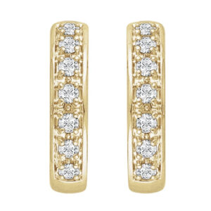 Accented Huggie Hoop Earrings