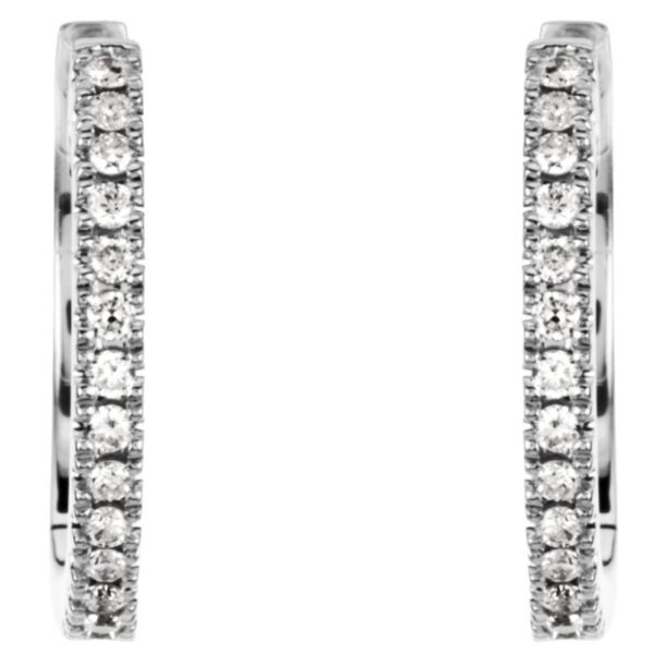 Diamond Hoop Earrings - Image 2