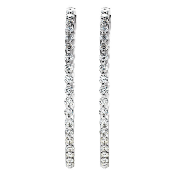 Inside-Outside Hinged Hoop Earrings - Image 2