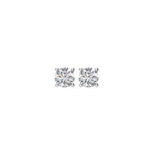Round 4-Prong Stud Earrings