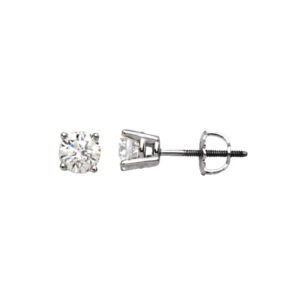Round 4-Prong Stud Earrings