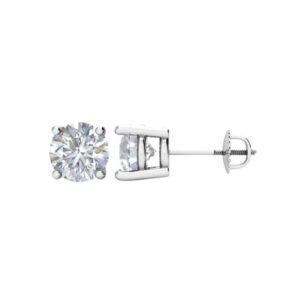 Round 4-Prong Stud Earrings