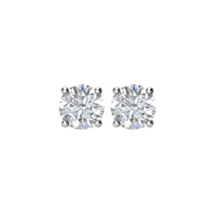 Round 4-Prong Stud Earrings