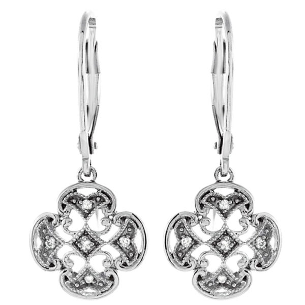 Filigree Lever Back Earrings - Image 2