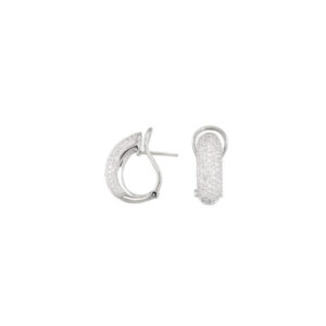 Pavé Omega Clip Back Earrings