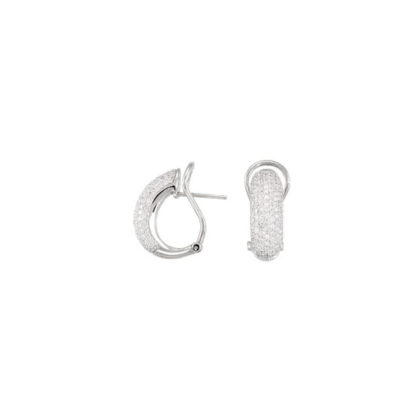 Pavé Omega Clip Back Earrings