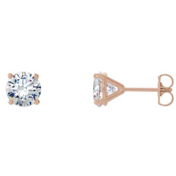 Round 4-Prong Lab-Grown Diamond Stud Earrings
