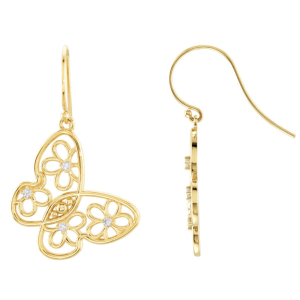 Floral-Inspired Butterfly Earrings