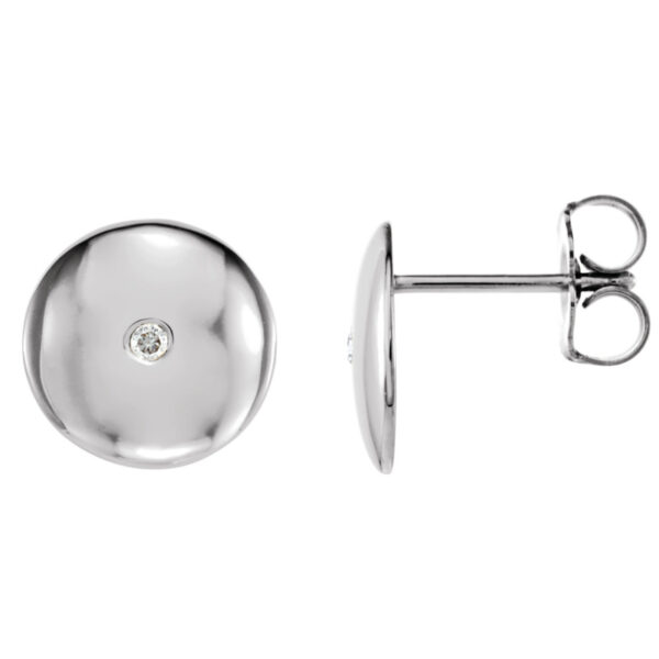 Domed Circle Earrings