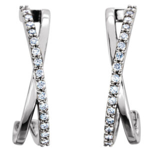 Criss-Cross J-Hoop Earrings