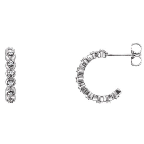 Accented Huggie Hoop Earrings