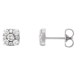 Square Cluster Earrings