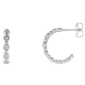 Accented Beaded Hoop Earrings