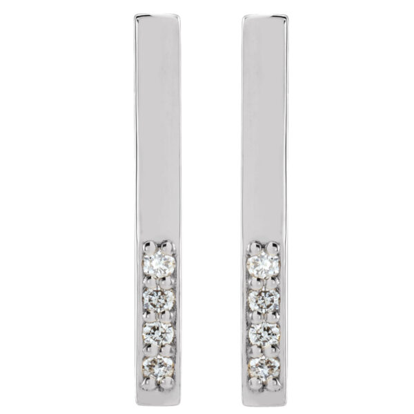 Accented Bar Earrings - Image 2