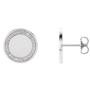 Accented Engravable Earrings