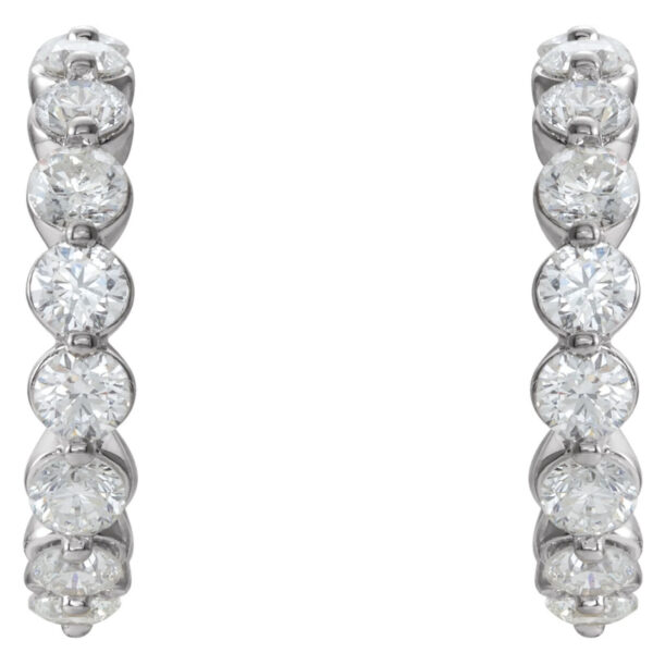 Accented Huggie Earrings - Image 2